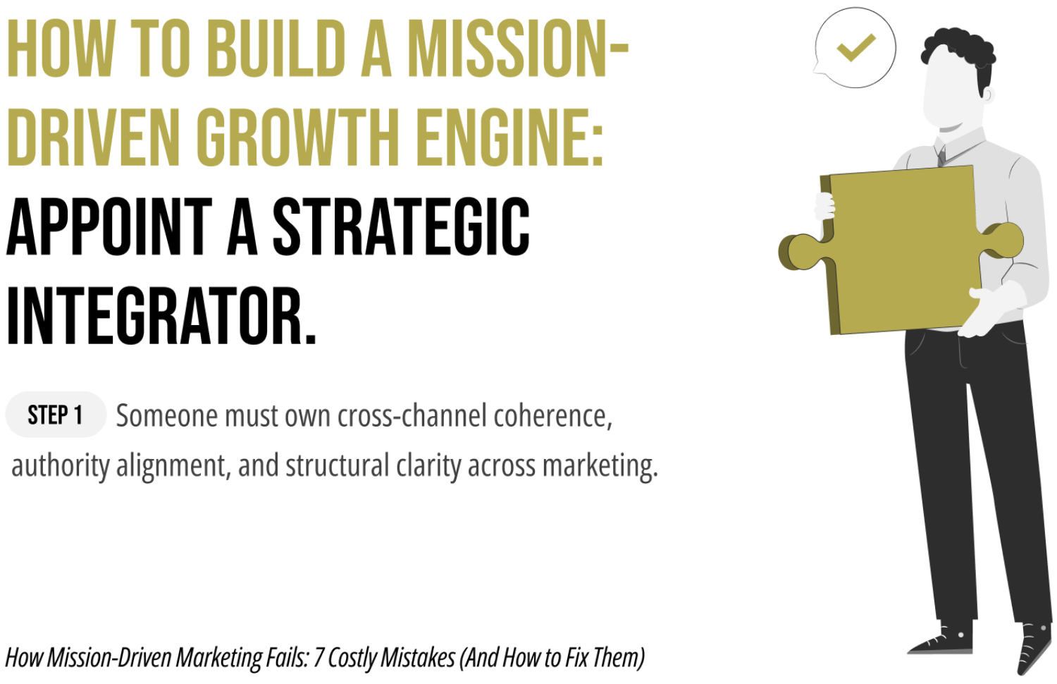 Appoint a Strategic Integrator, Not Just a Campaign Manager