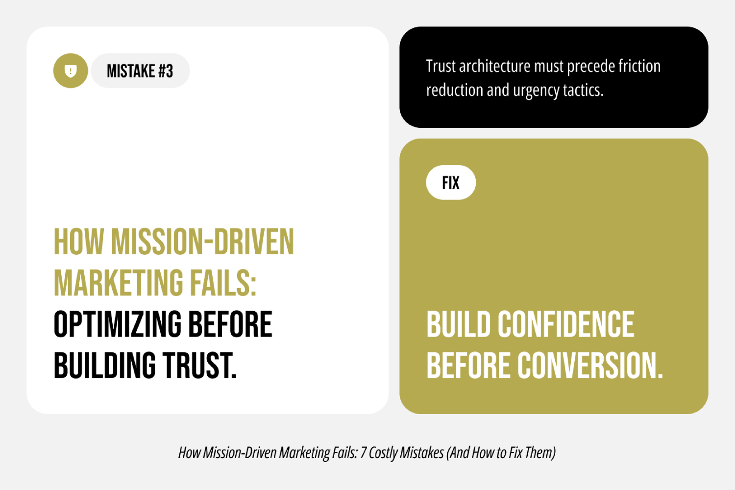 Mistake #3: Optimizing Conversion Before Building Trust Architecture