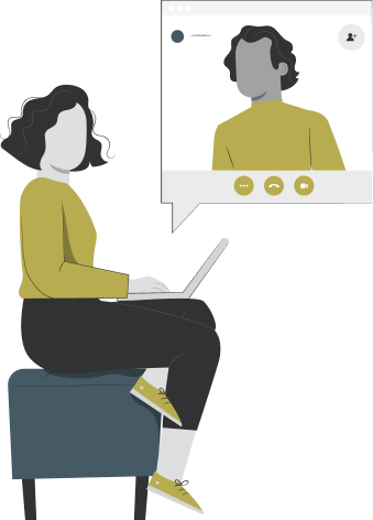person using a laptop to join a video call, representing virtual communication, online collaboration,