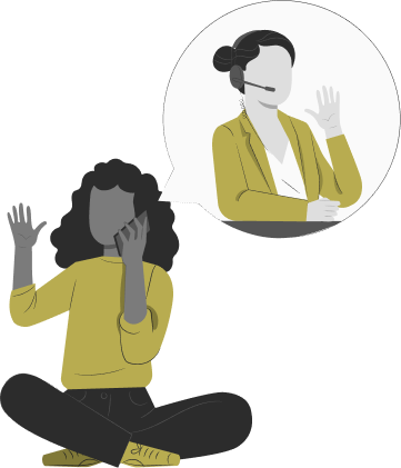 Person engaging in a virtual conversation with a customer support representative, representing customer experience, communication