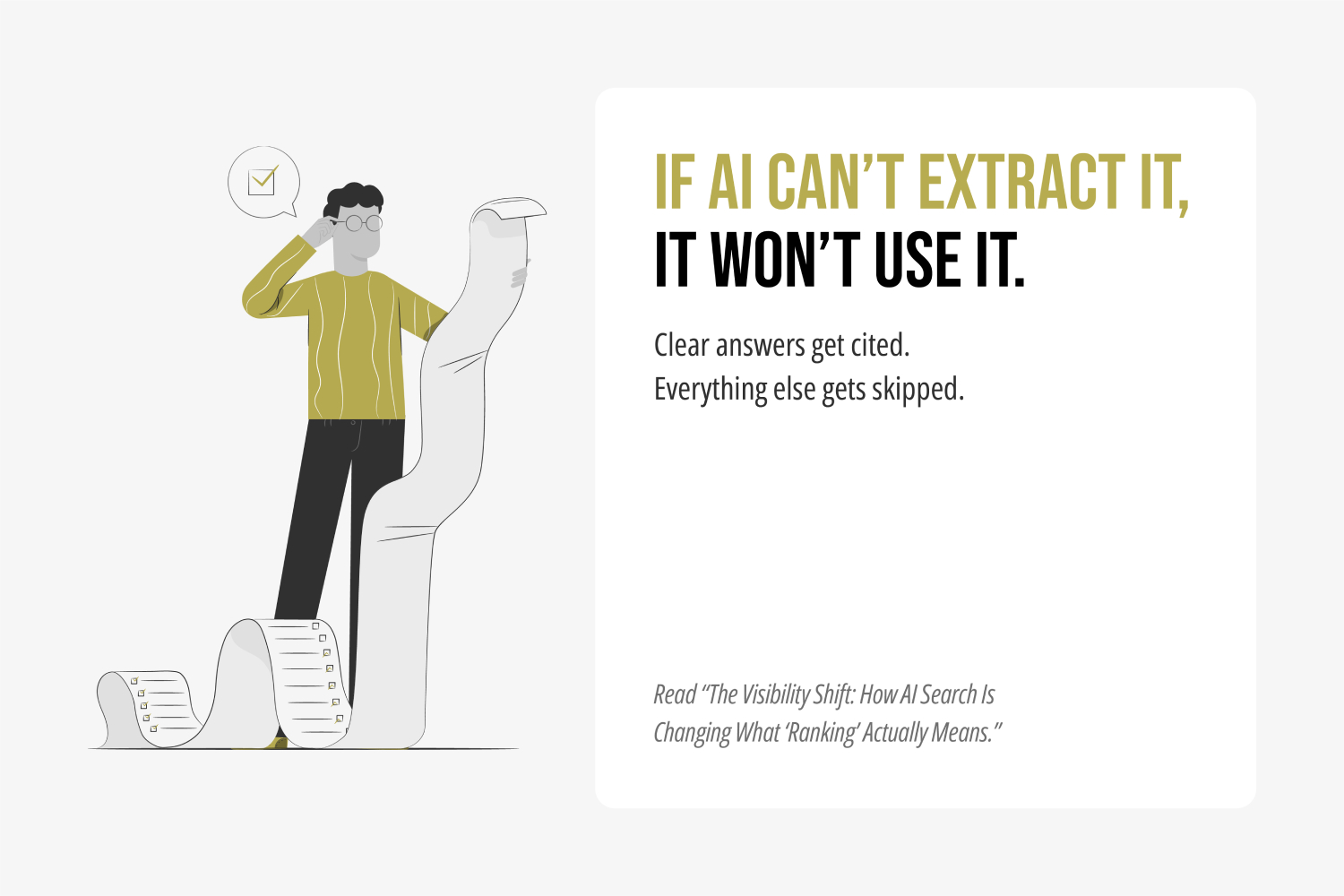 Move 1: Optimize for extractability, not just rankings Move 1: Optimize for extractability, not just rankings