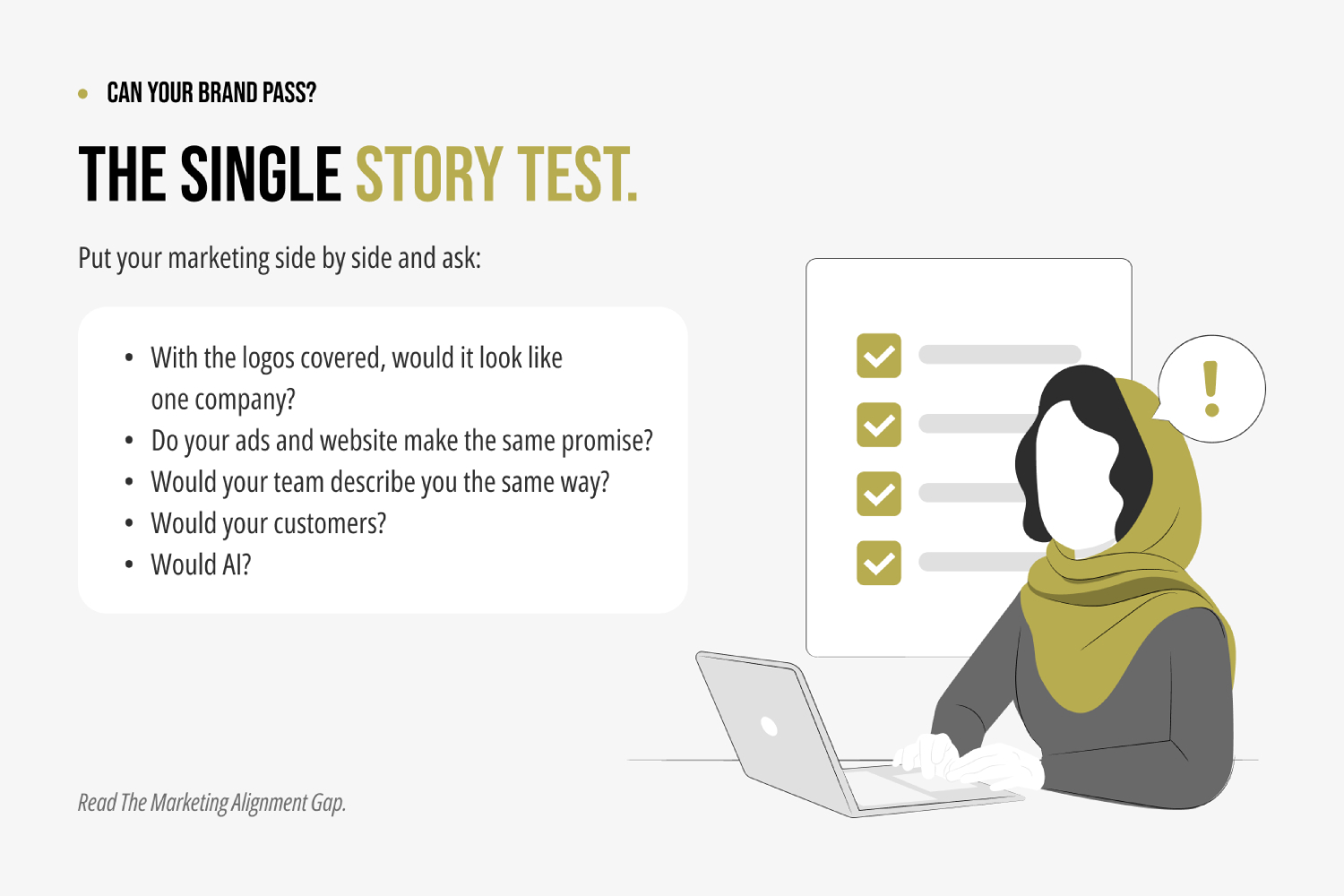 The single-story test The single-story test